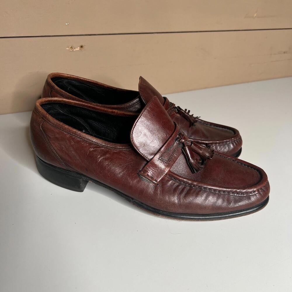 Florsheim Imperial Men’s Tassel Loafers Brown Leather Dress Shoes Size 11D USA